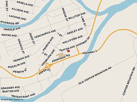 Map indicating the location of Princeton Scheduled Outreach Site at 10-136 Tapton Avenue in Princeton