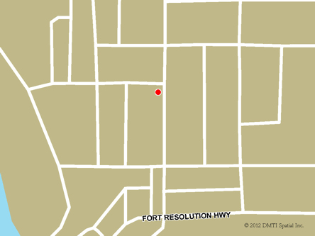 Carte routière indiquant l'emplaçement du bureau Fort Resolution - partenaire de prestation de services situé au   à Fort Resolution
