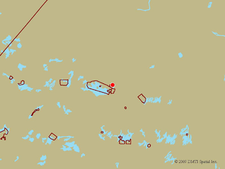 Map indicating the location of Wapekeka First Nations Scheduled Outreach Site at  15 Okimah Road in Angling Lake