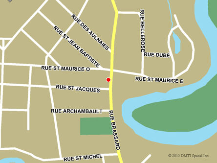 Carte routière indiquant l'emplaçement du bureau Saint-Michel-des-Saints - site de services mobiles réguliers situé au 521, rue Brassard  à Saint-Michel-des-Saints