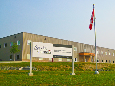 Building image of Miramichi Service Canada Centre at 139 Douglastown Boulevard in Miramichi