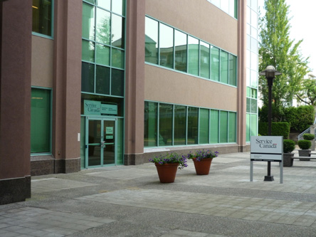 Photo de l'édifice du bureau Coquitlam - Centre Service Canada situé au 2963, promenade Glen à Coquitlam