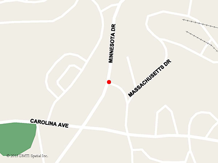 Map indicating the location of Stephenville Service Canada Centre at 159-161 Minnesota Drive in Stephenville