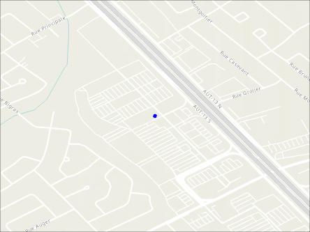 Map indicating the location of Laval Service Canada Centre - Passport Services at 2214 Autoroute Chomedey, #20 in Laval