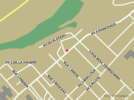 Map indicating the location of La Pocatière Service Canada Centre at 708 4th Avenue in La Pocatière