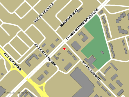 Map indicating the location of Sainte-Foy (Québec) Service Canada Centre at 3229 Quatre-Bourgeois Road in Sainte-Foy