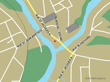 Map indicating the location of Causapscal Service Canada Centre at 8 Saint-Jacques North in Causapscal