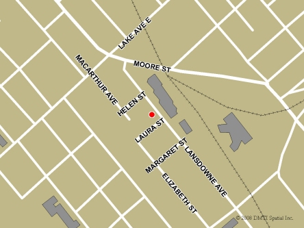 Map indicating the location of Carleton Place Service Canada Centre at 46 Lansdowne Avenue in Carleton Place