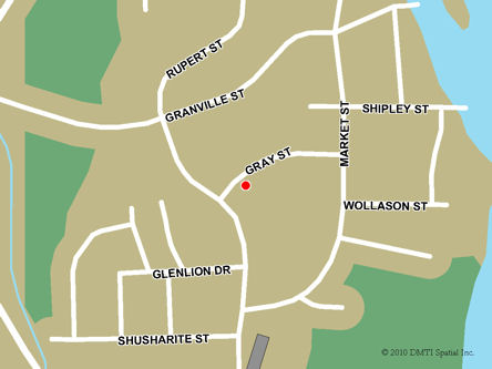 Carte routière indiquant l'emplaçement du bureau Port Hardy - site de services mobiles réguliers situé au 8785, rue Gray à Port Hardy