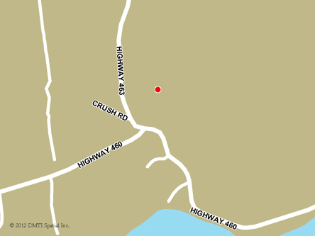 Map indicating the location of Port au Port - Centre Scolaire et Communautaire Ste. Anne Scheduled Outreach Site at Route 463 in Mainland