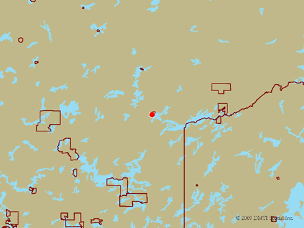 Map indicating the location of Slate Falls First Nation Scheduled Outreach Site at 48 Lakeview Drive in Slate Falls