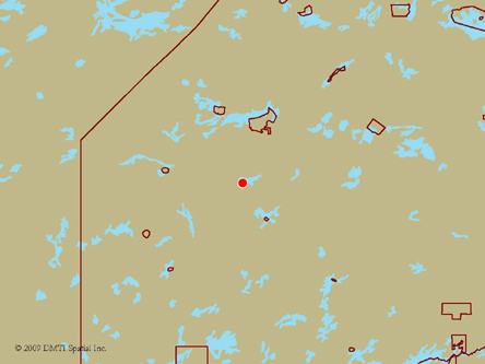 Map indicating the location of North Spirit Lake First Nation Scheduled Outreach Site at  1 Airport Road in North Spirit Lake