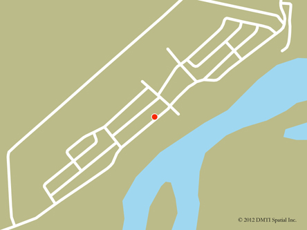 Map indicating the location of Kashechewan Scheduled Outreach Site at 430 Riverside Road in Kashechewan